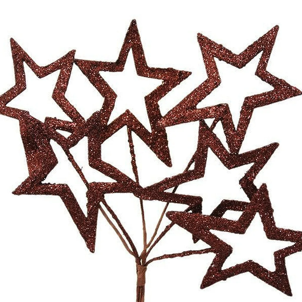 6 x Fairy Godmother’s Glittered 6-star Wand - Chocolate