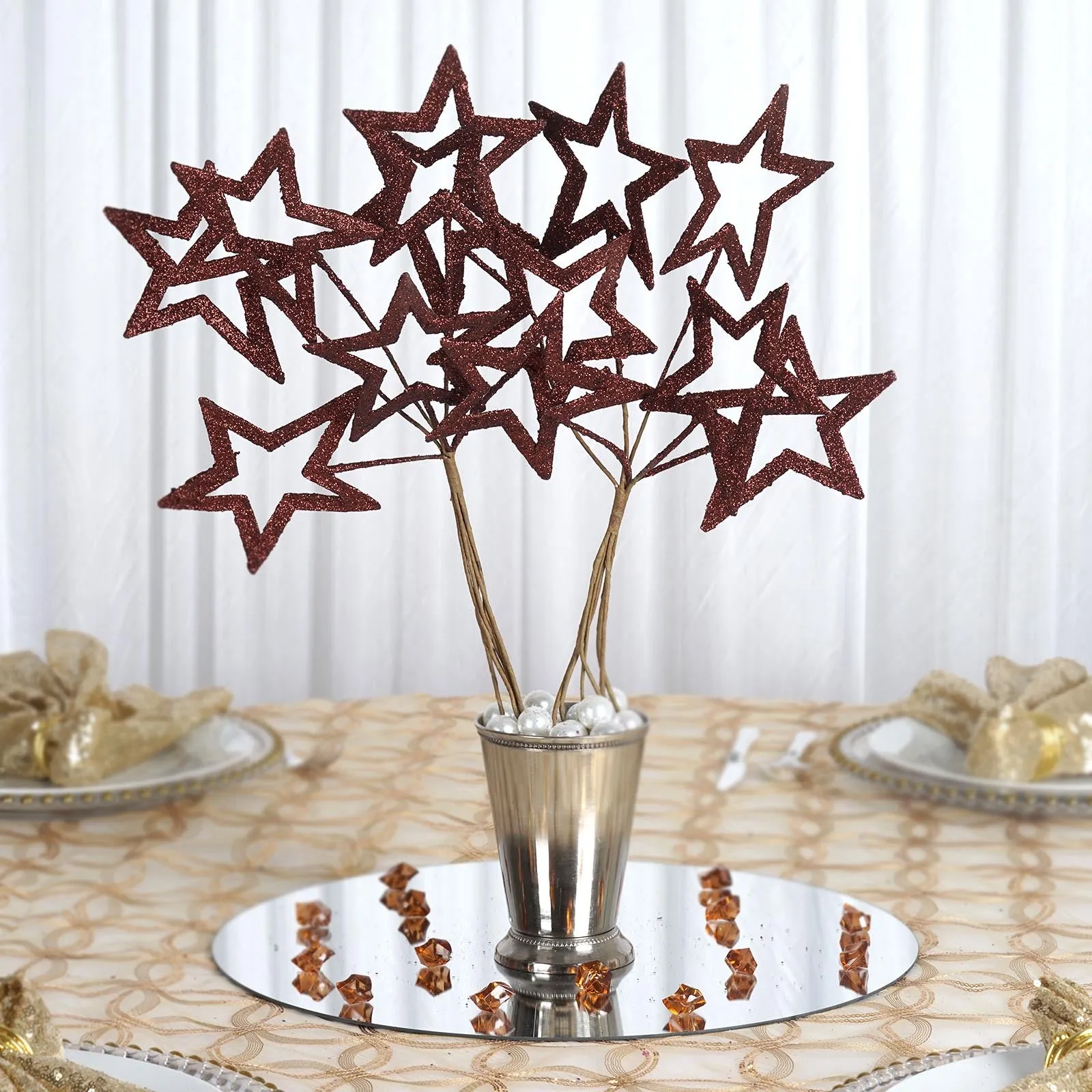 6 x Fairy Godmother’s Glittered 6-star Wand - Chocolate