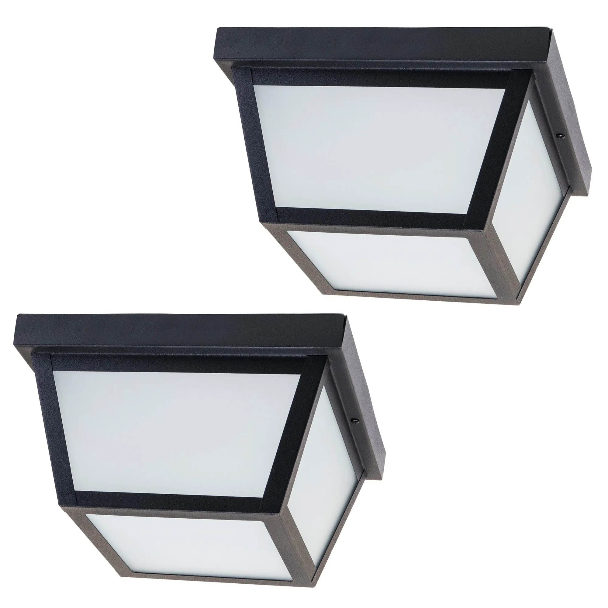 9.25” Integrated LED Square Ceiling Light, 1200 Lumens, 3K, Frosted Glass, In 3 Finishes