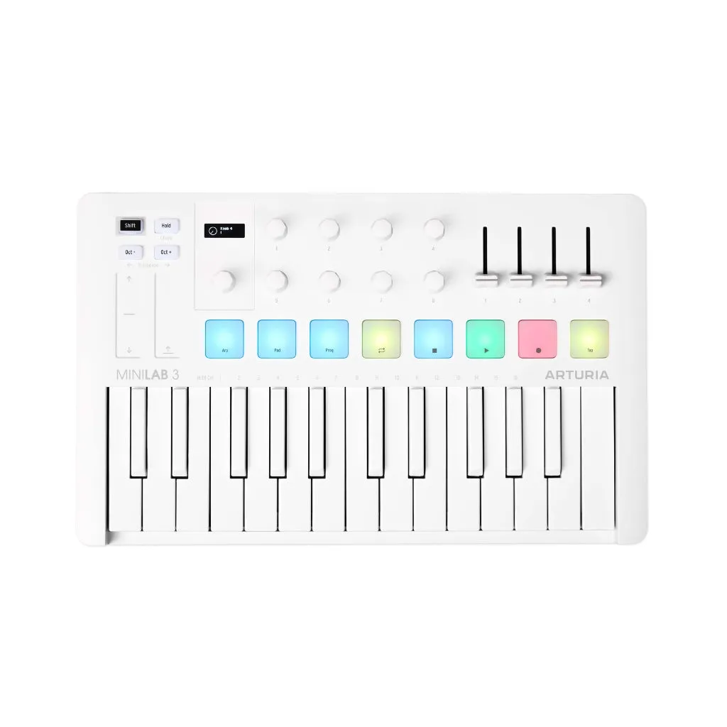 Arturia MiniLab 3 25-Key MIDI Controller - Limited Edition Alpine White