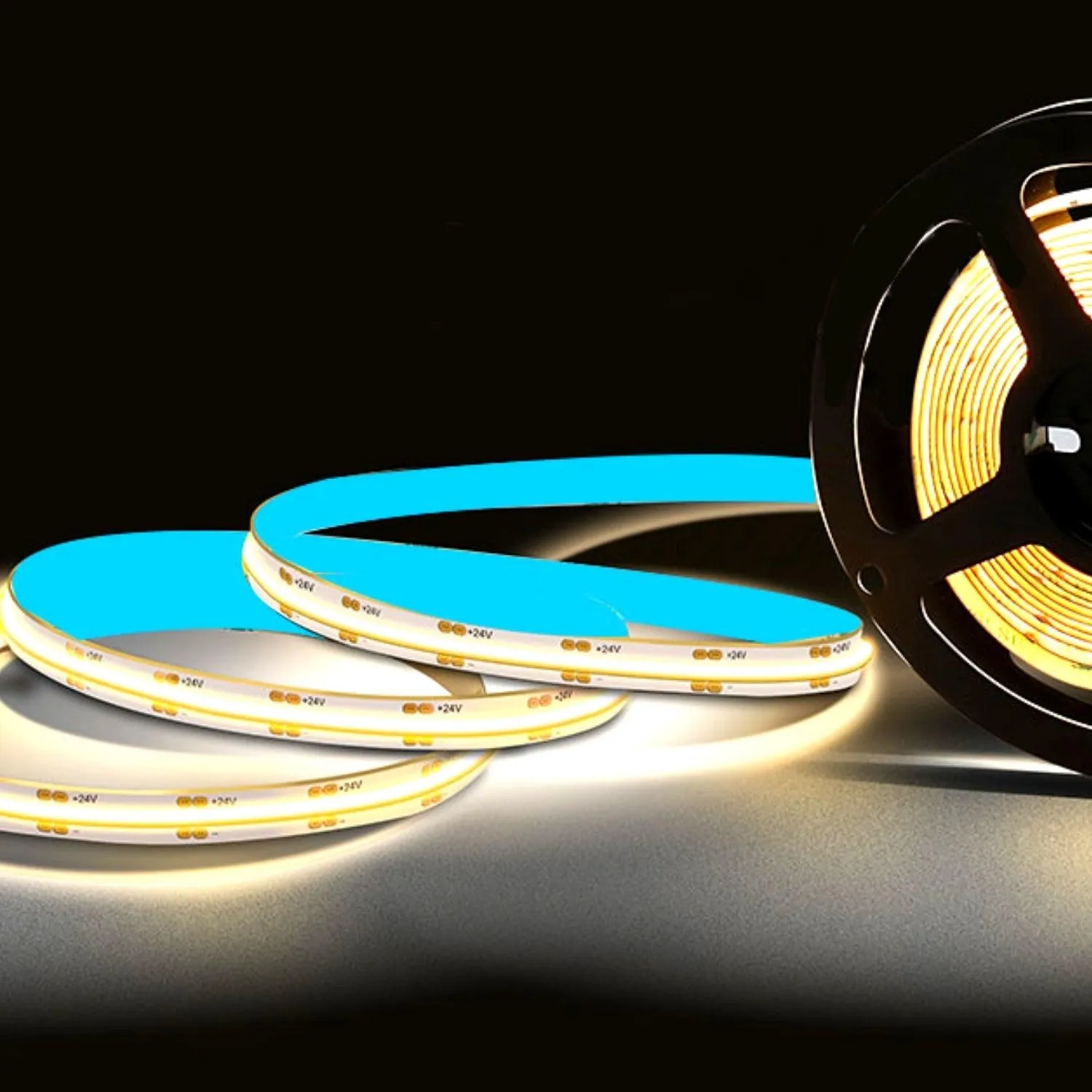 COB LED Strip Light Cool White 6000K 24V 352 LEDs/m IP20 Waterproof