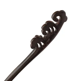 CrystalMood Handmade Carved Wood Hair Stick Seasprays Ebony