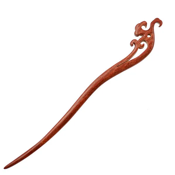 CrystalMood Handmade Carved Wood Hair Stick Spindrift