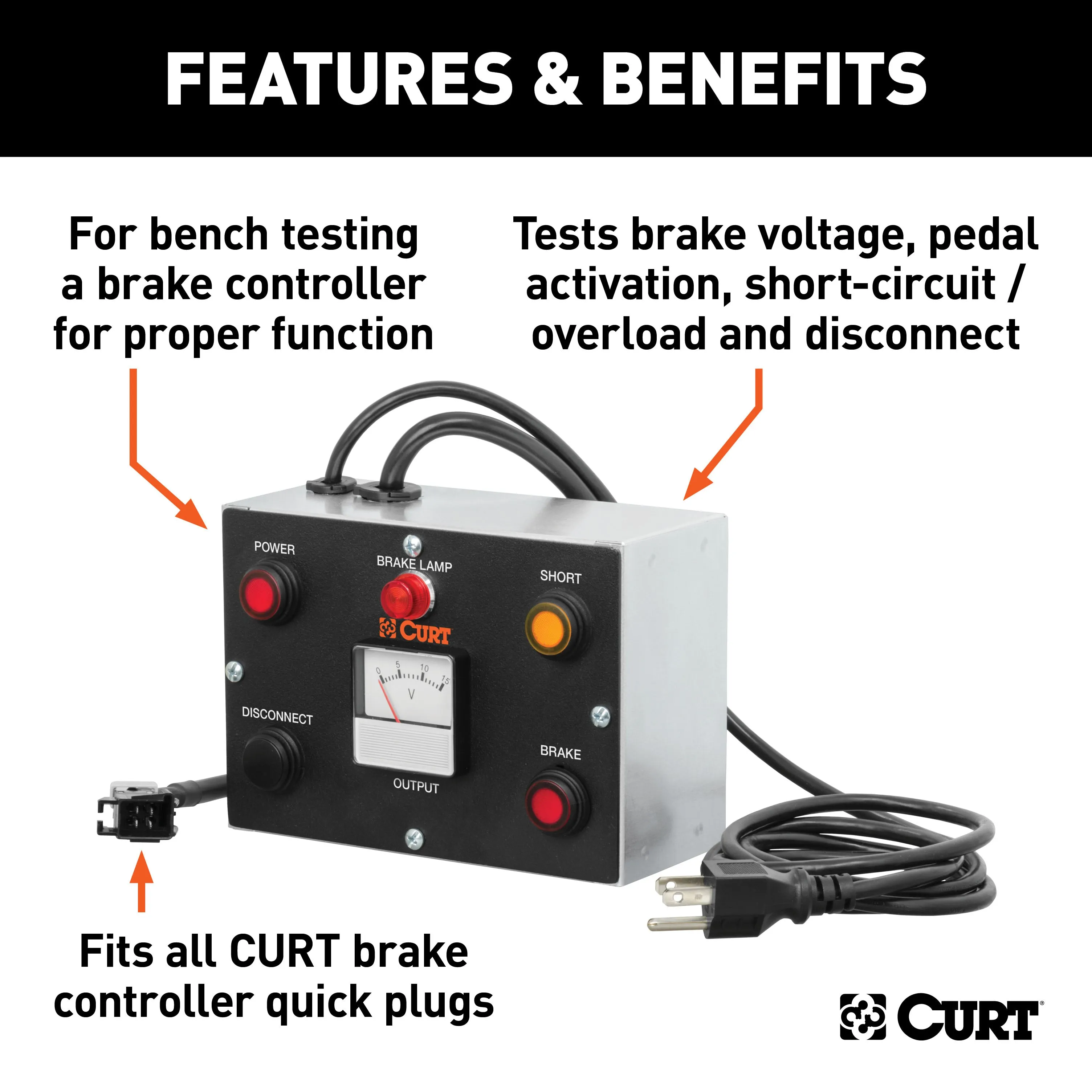 CURT 51521 CURT 51521 Bench Test Trailer Brake Controller Tester