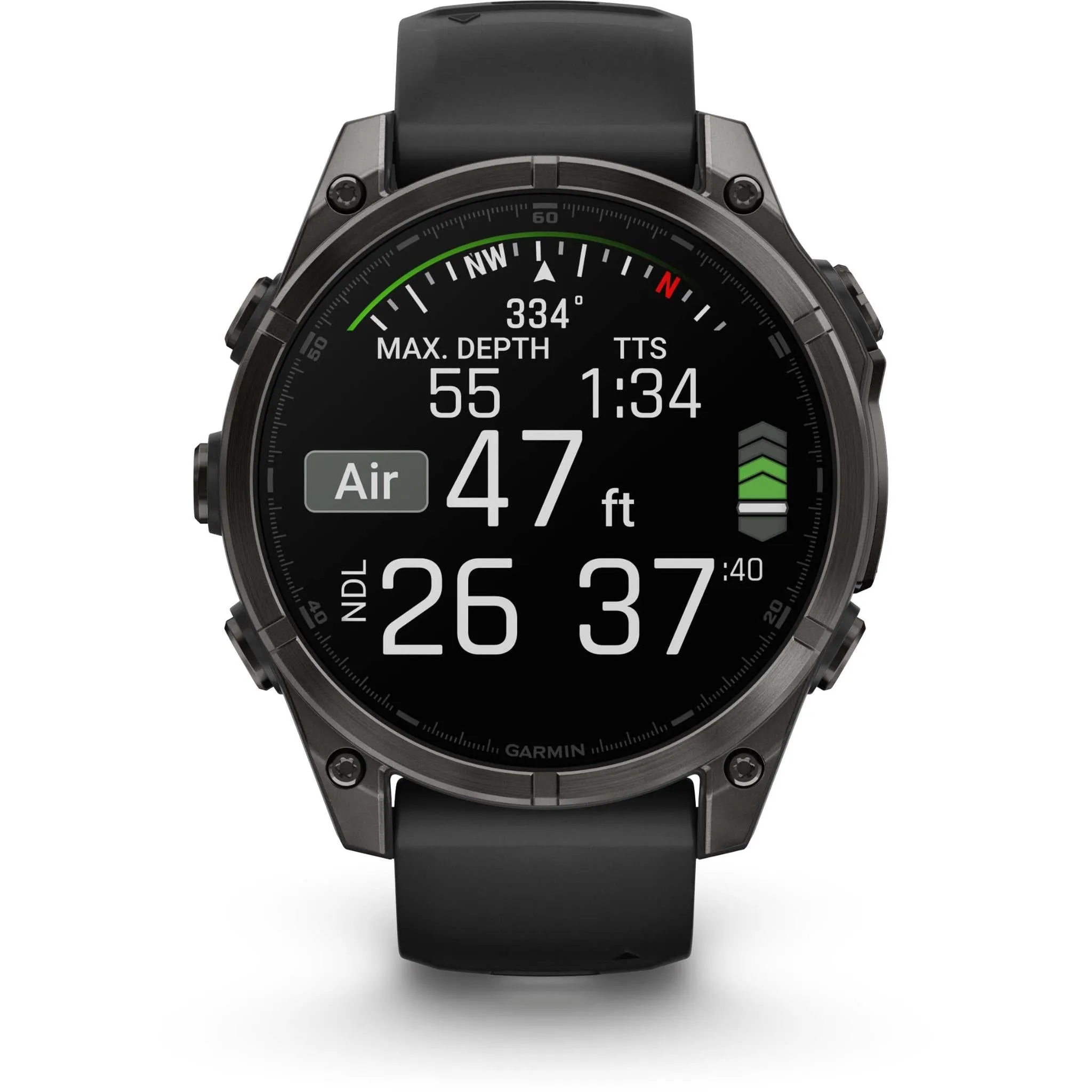 Garmin fenix® 8 47mm AMOLED Sapphire Edition Carbon Grey Titanium with Black   Pebble Grey Band