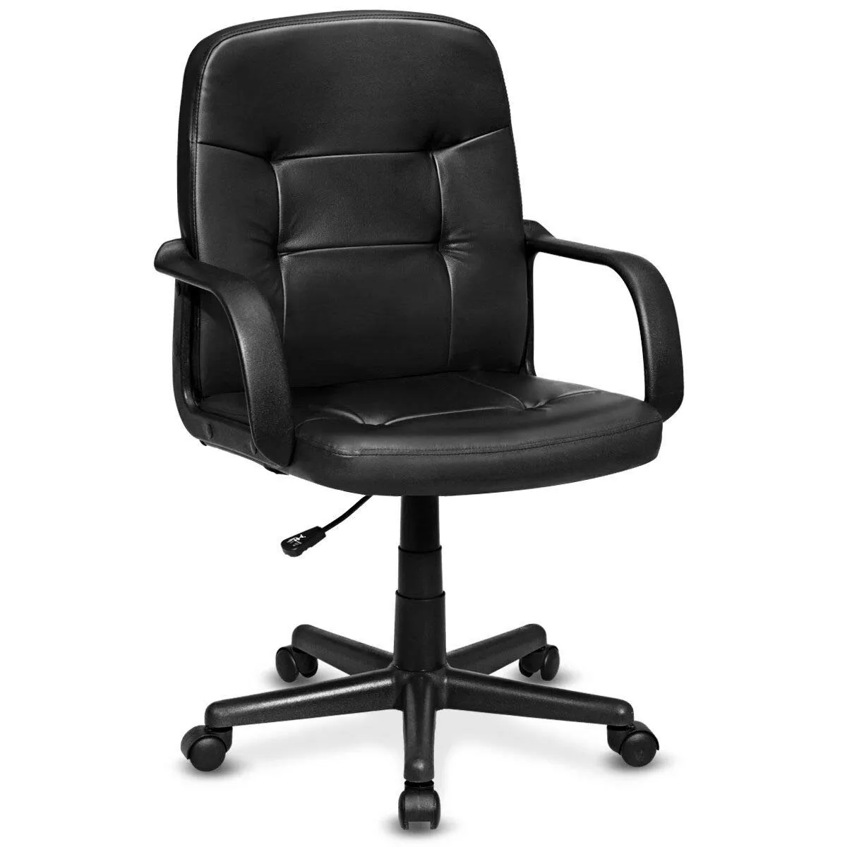 KOMFOTT Executive Chair Mid Back Office W/Arms and Swivel Wheels