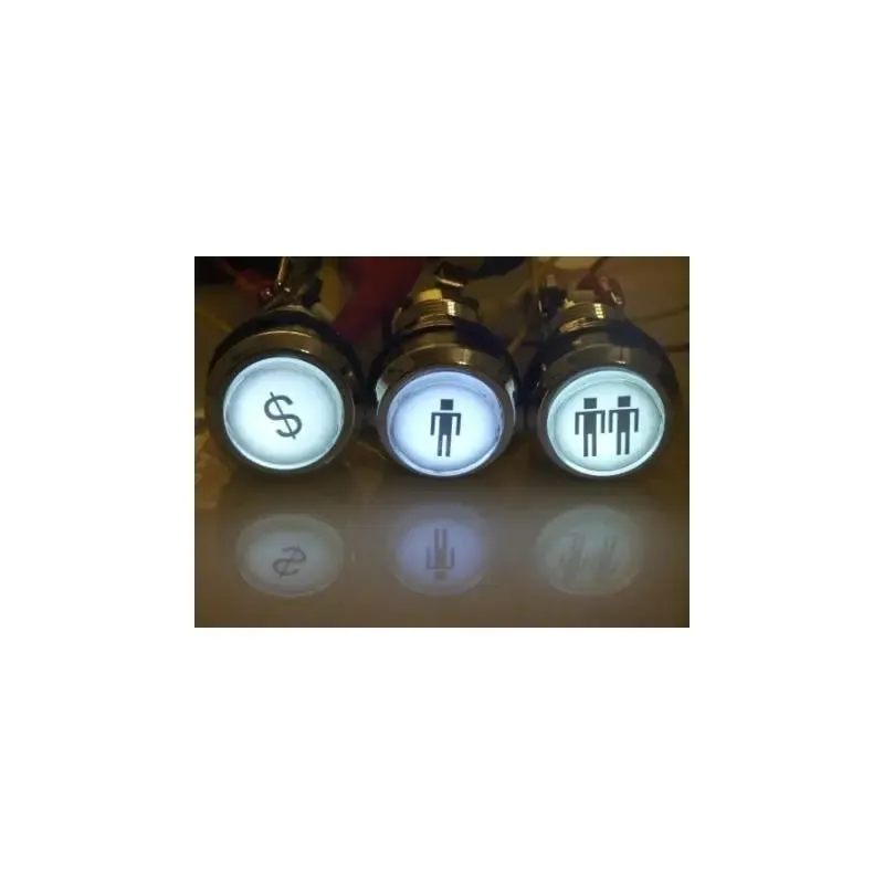 Led Pushbutton With Black and White Insert