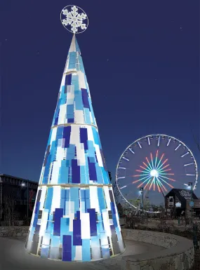 Mosaic Holiday Tree - 3 color options and 2 sizes