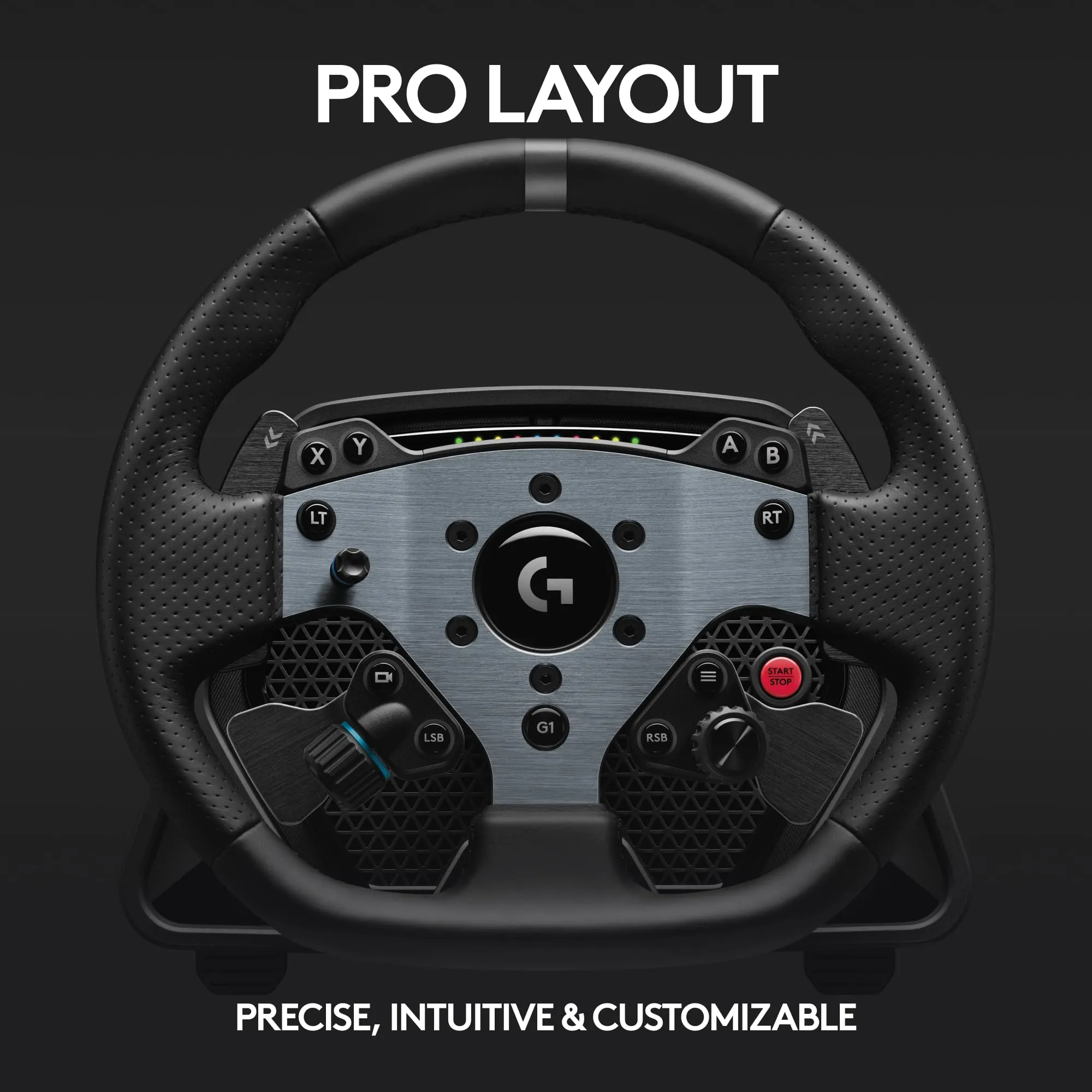 Open Box -  Logitech - PRO Racing Wheel for PC with TRUEFORCE Force Feedback - Black