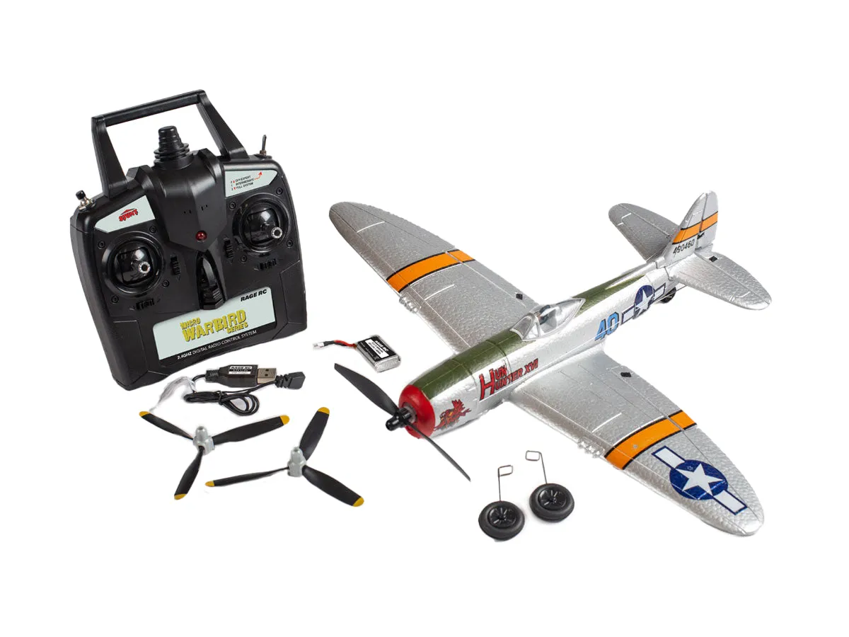 Rage R/C P-47 Thunderbolt Micro RTF Airplane with PASS System RGRA1307