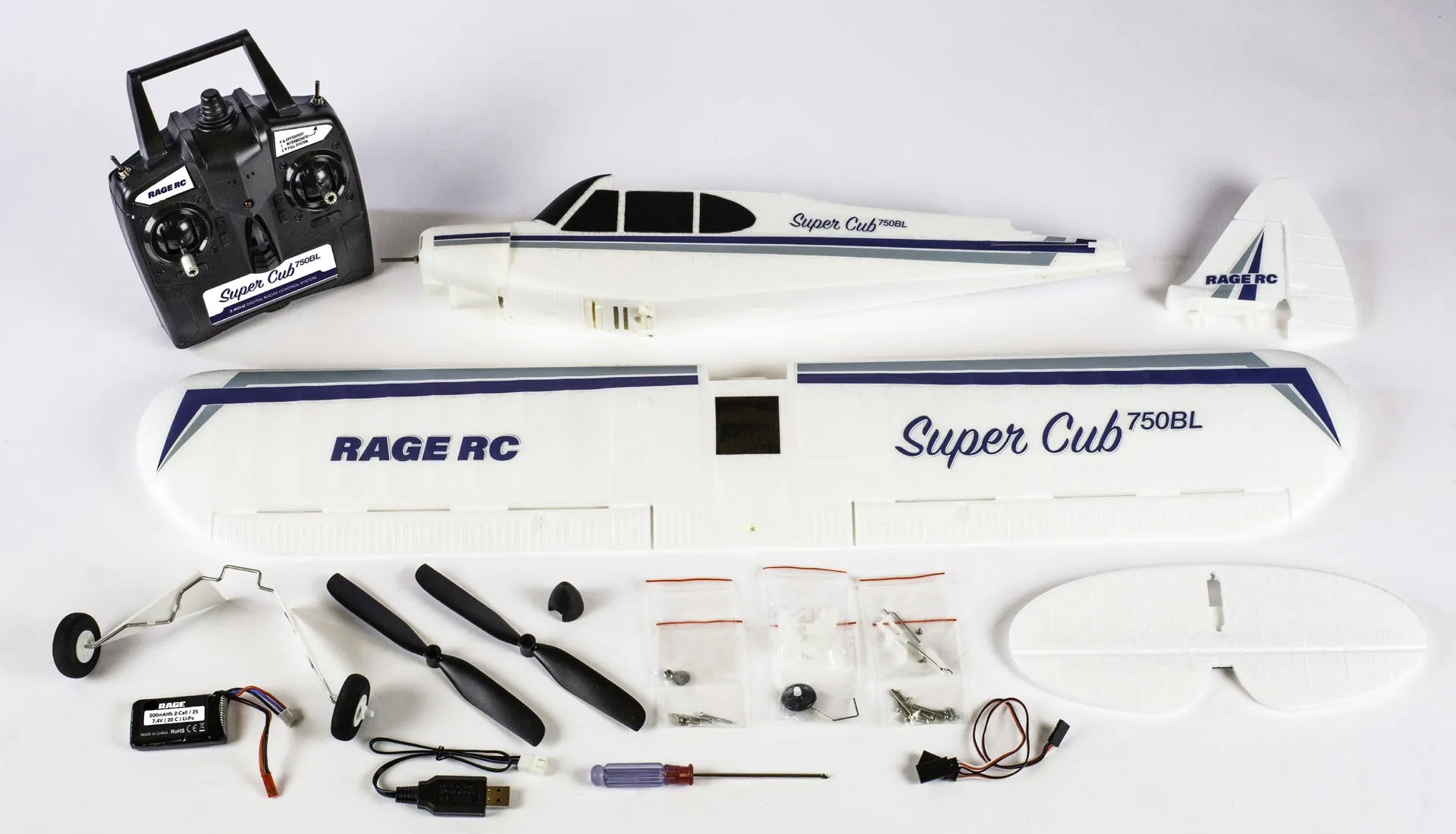 Rage RC Super Cub 750BL RTF 4-Channel Aircraft With PASS RGRA1500