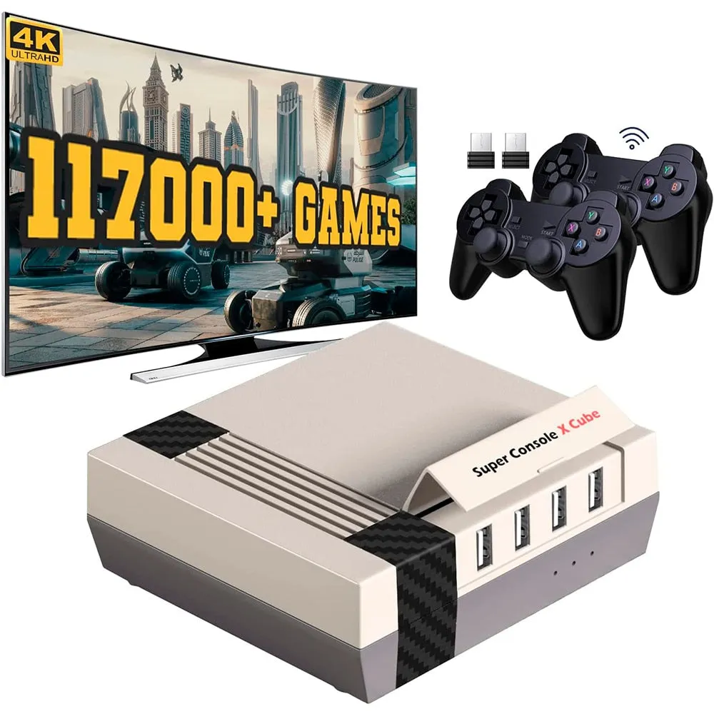 Super Console X Cube Retro Video Game Consoles Pre-load Up to 117,000  Games,70 Emulators,Support Multi-players