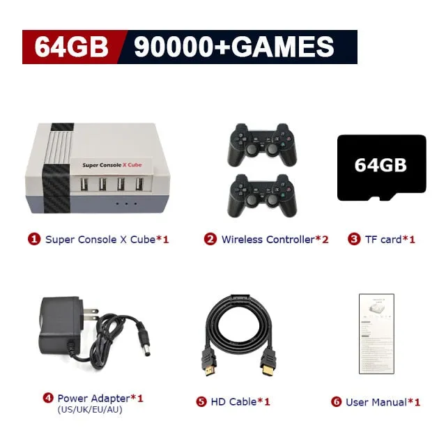 Super Console X Cube Retro Video Game Consoles Pre-load Up to 117,000  Games,70 Emulators,Support Multi-players