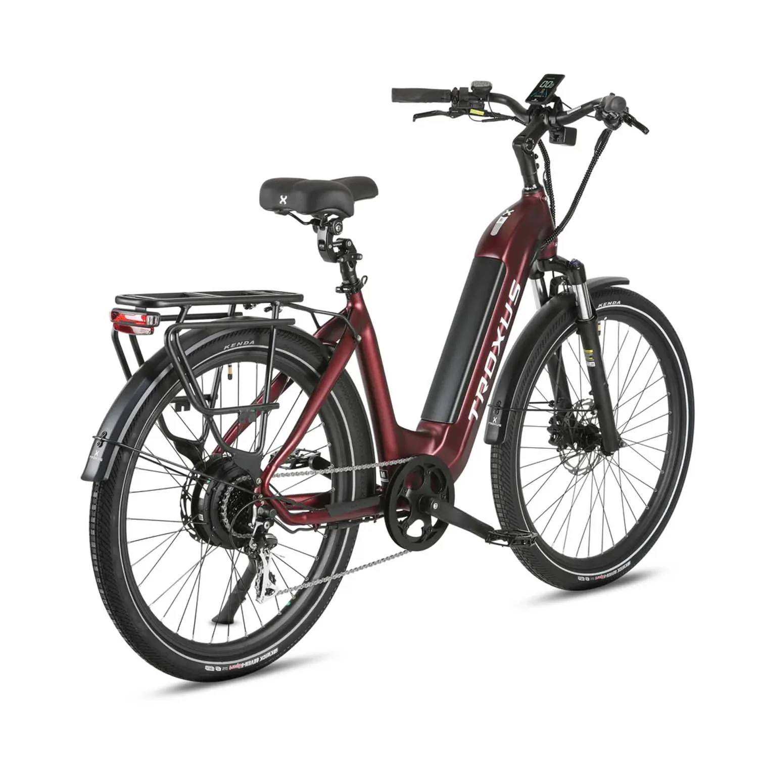 Troxus Trax 1.0 Commuter EBIKE, 500 Watt 48V 15 A, Red, Medium