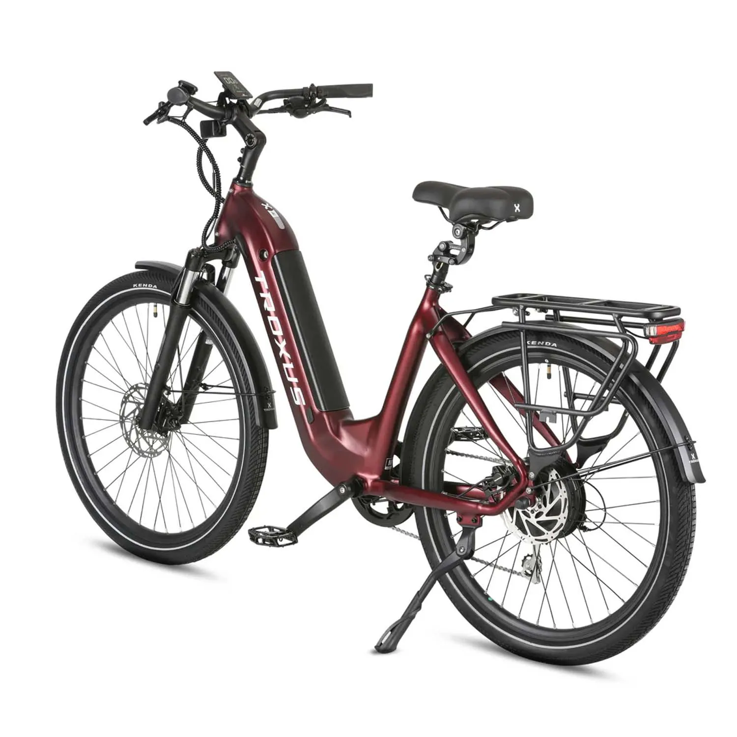 Troxus Trax 1.0 Commuter EBIKE, 500 Watt 48V 15 A, Red, Medium