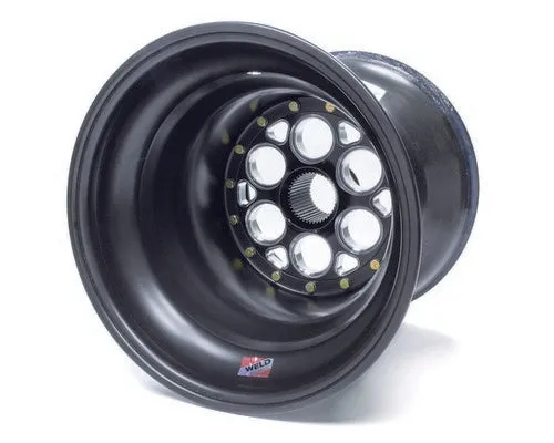 Weld Left Rear Wheel 15" x 15" x 6" With Inner bead-loc - Black Hub, Black Shell